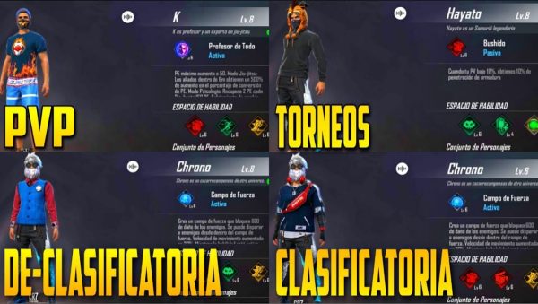 formas de combinar personajes efectivamente en free fire