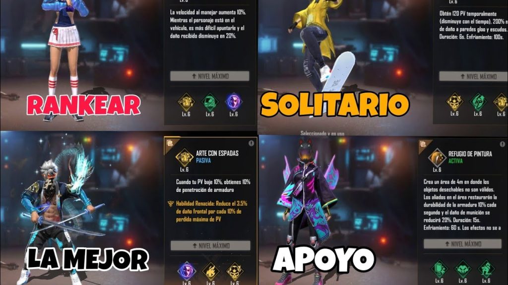 Guía para elegir mejores personajes en Free Fire 1 guia para elegir mejores personajes en free fire