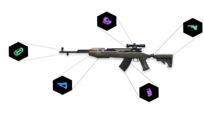 tutorial de accesorios para rifles en free fire